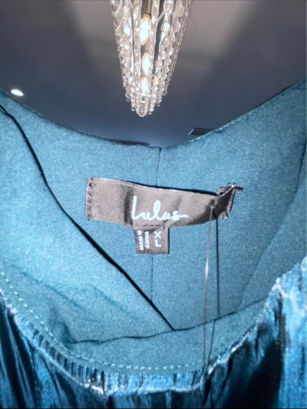 Lulu's Teal Midi Pleated Dress